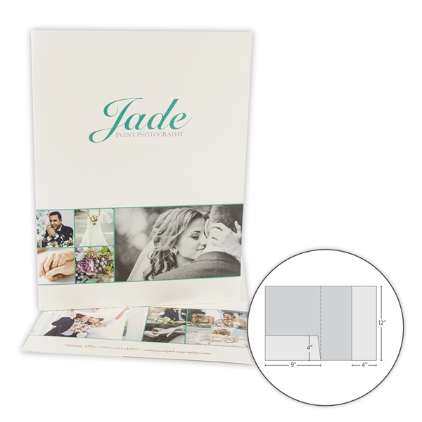 Folder with 1 Vertical and 1 Horizontal Pocket - Folder with 1 Vertical and 1 Horizontal Pocket - Image 0 of 1