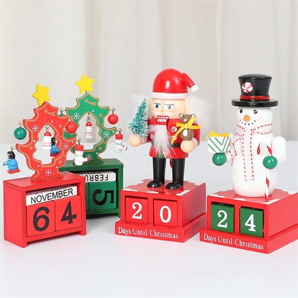 Tabletop Christmas Wooden Calendar - Tabletop Christmas Wooden Calendar - Image 3 of 5