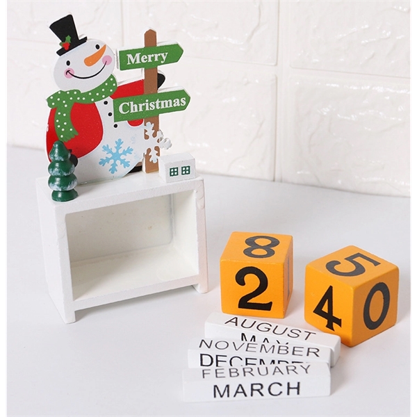 Tabletop Christmas Wooden Calendar - Tabletop Christmas Wooden Calendar - Image 4 of 5