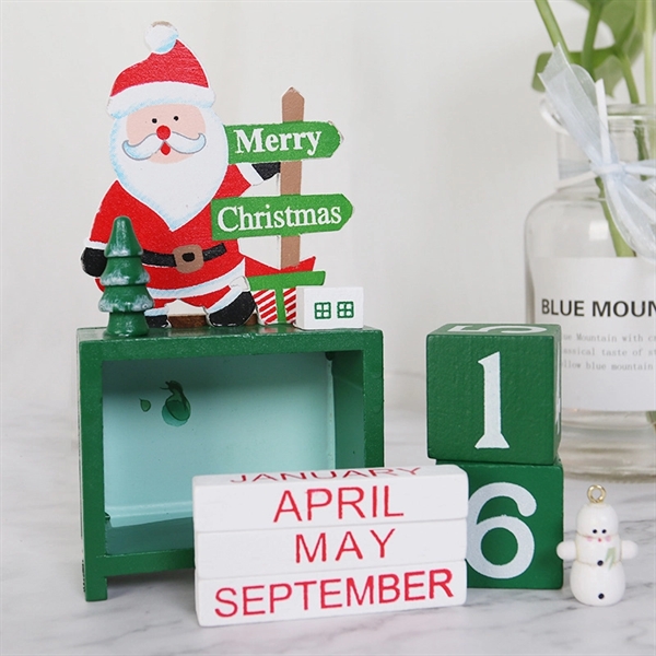 Tabletop Christmas Wooden Calendar - Tabletop Christmas Wooden Calendar - Image 5 of 5