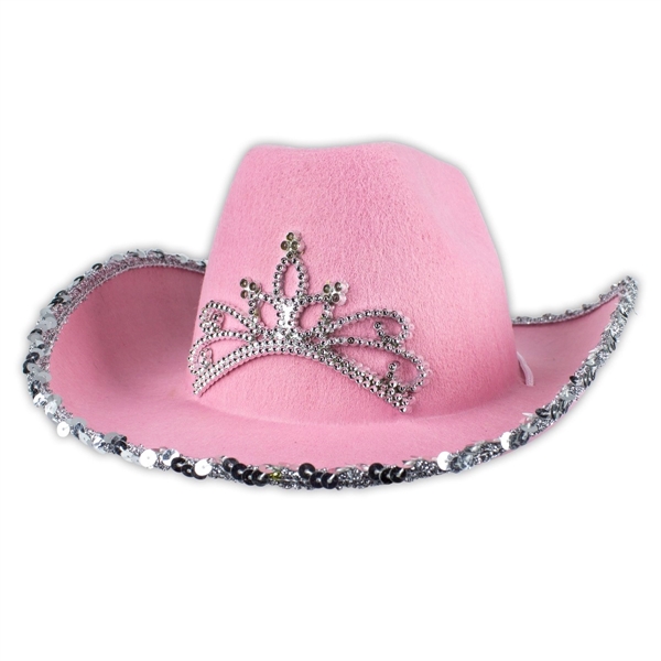 Flashing Pink LED Cowboy Hat - Flashing Pink LED Cowboy Hat - Image 2 of 4