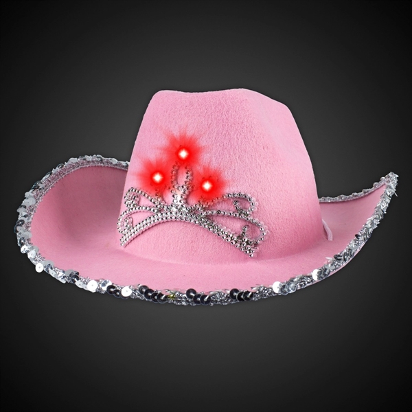 Flashing Pink LED Cowboy Hat - Flashing Pink LED Cowboy Hat - Image 3 of 4