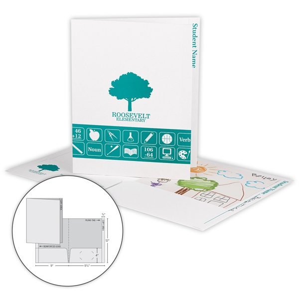 2 Pocket File Folder with 2 Reinforced Edges - 2 Pocket File Folder with 2 Reinforced Edges - Image 0 of 2