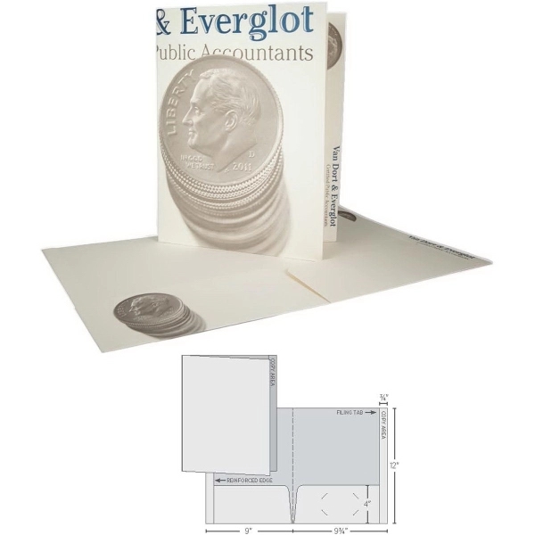 2 Pocket File Folder with 2 Reinforced Edges - 2 Pocket File Folder with 2 Reinforced Edges - Image 2 of 2