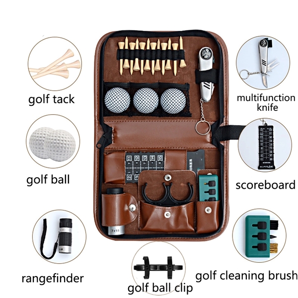 Golf Accessory Tool Leather Bag Kit - Golf Accessory Tool Leather Bag Kit - Image 1 of 2