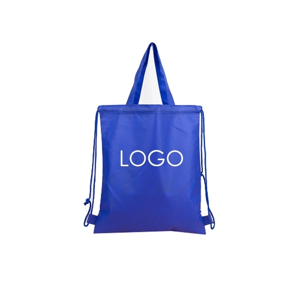 Nonwoven Drawstring Bag with Handles - Nonwoven Drawstring Bag with Handles - Image 0 of 4