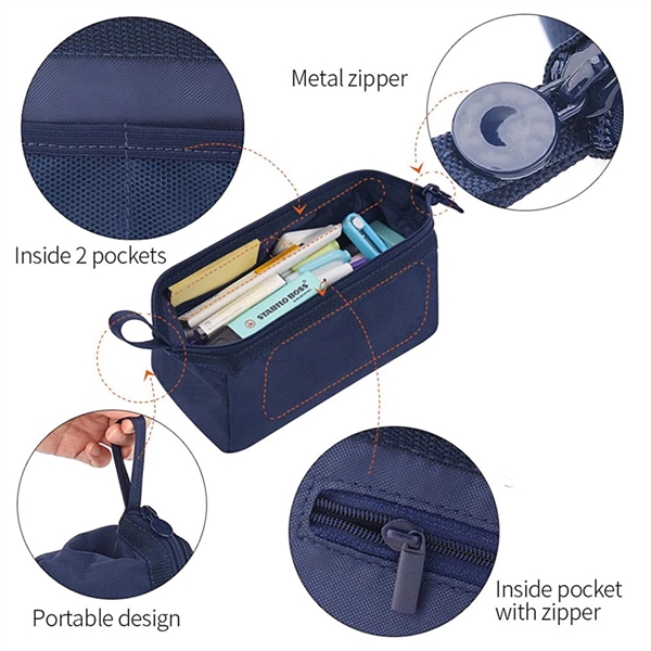 Polyester Oxford Cloth Stationery Bag Pencil Case - Polyester Oxford Cloth Stationery Bag Pencil Case - Image 3 of 3