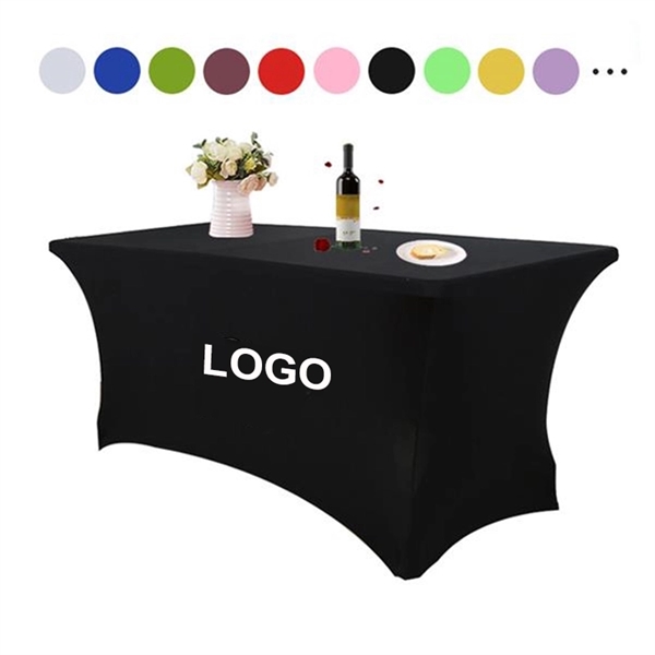 6FT Tablecloth Rectangular Spandex Table Cover - 6FT Tablecloth Rectangular Spandex Table Cover - Image 0 of 2