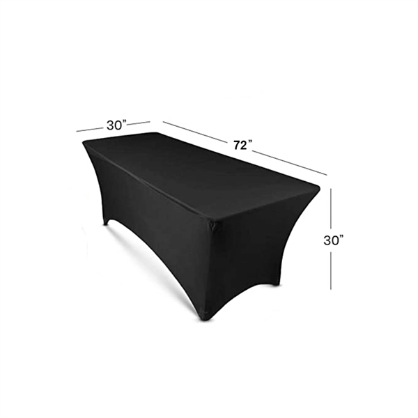 6FT Tablecloth Rectangular Spandex Table Cover - 6FT Tablecloth Rectangular Spandex Table Cover - Image 1 of 2