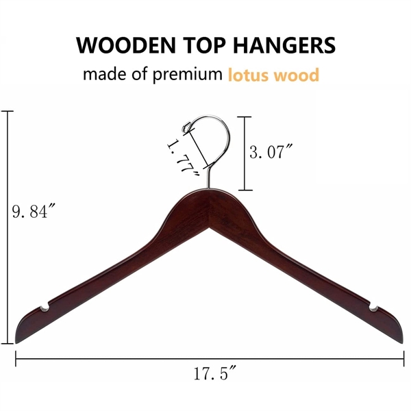 Solid Wood Shirt Dress Hangers - Solid Wood Shirt Dress Hangers - Image 2 of 3