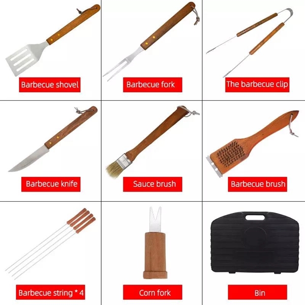 19 Pieces BBQ Tools - 19 Pieces BBQ Tools - Image 1 of 3