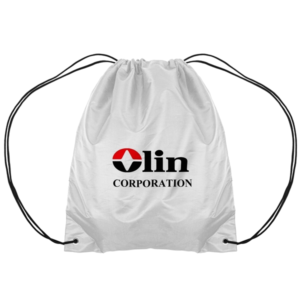 14.5x17.5 210D Polyester Drawstring Backpack - 14.5x17.5 210D Polyester Drawstring Backpack - Image 2 of 14