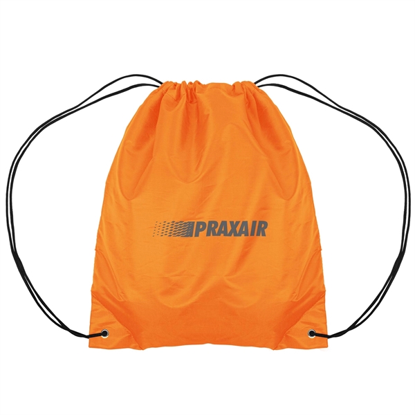 14.5x17.5 210D Polyester Drawstring Backpack - 14.5x17.5 210D Polyester Drawstring Backpack - Image 6 of 14