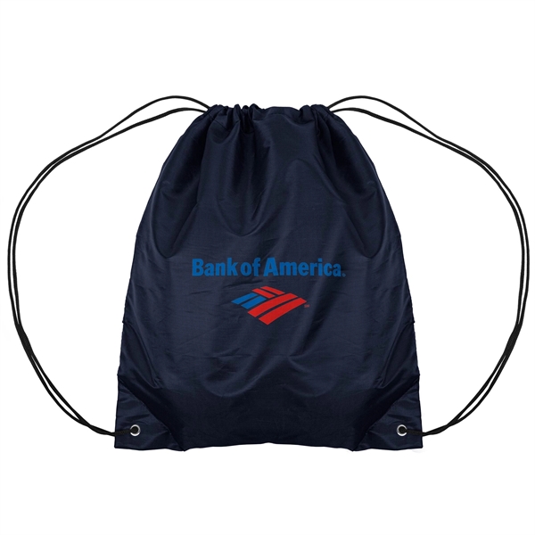 14.5x17.5 210D Polyester Drawstring Backpack - 14.5x17.5 210D Polyester Drawstring Backpack - Image 7 of 14