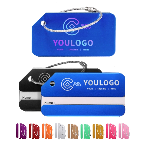 Colorful Aluminum Metal Flight Luggage Tags
