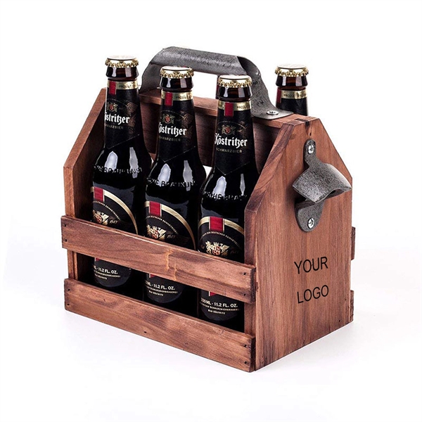 Wooden Beer Caddy - Wooden Beer Caddy - Image 1 of 3