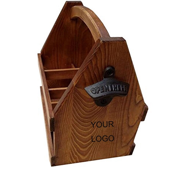 Wooden Beer Caddy - Wooden Beer Caddy - Image 3 of 3