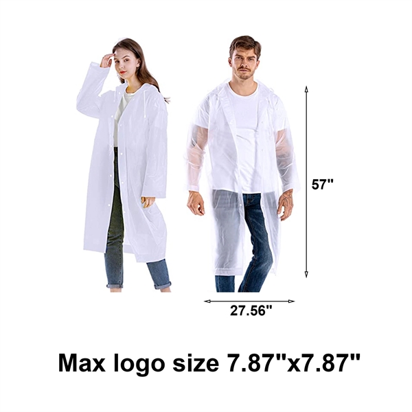 EVA Rain Ponchos Reusable Raincoat - EVA Rain Ponchos Reusable Raincoat - Image 1 of 10
