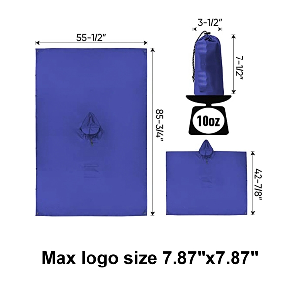 Waterproof Lightweight Unisex Raincoat with Pocket - Waterproof Lightweight Unisex Raincoat with Pocket - Image 1 of 8