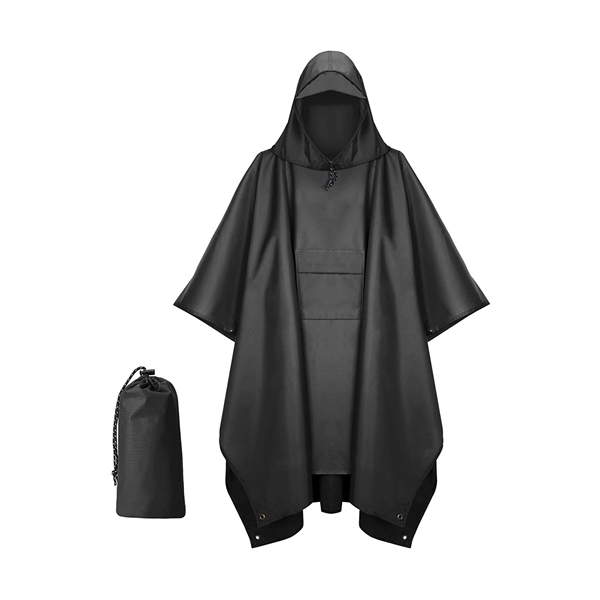 Waterproof Lightweight Unisex Raincoat with Pocket - Waterproof Lightweight Unisex Raincoat with Pocket - Image 8 of 8