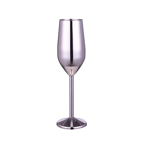 7.5 OZ Stainless Steel Wine Goblet Champagne Glass - 7.5 OZ Stainless Steel Wine Goblet Champagne Glass - Image 2 of 4