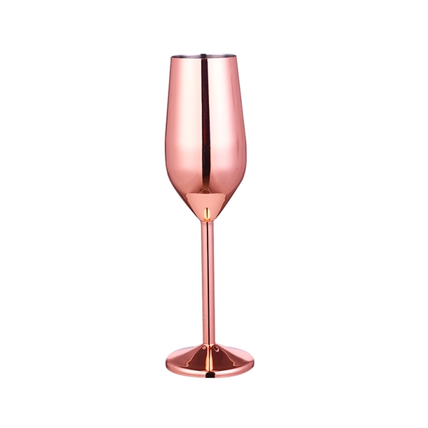 7.5 OZ Stainless Steel Wine Goblet Champagne Glass - 7.5 OZ Stainless Steel Wine Goblet Champagne Glass - Image 3 of 4