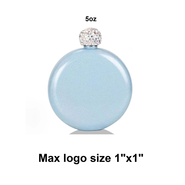 5 OZ Shining Rhinestone Liquor Flask - 5 OZ Shining Rhinestone Liquor Flask - Image 1 of 7