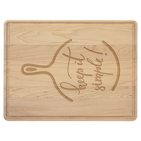 11.5" x 8.75" Maple Cutting Board with Drip Ring - 11.5" x 8.75" Maple Cutting Board with Drip Ring - Image 0 of 0