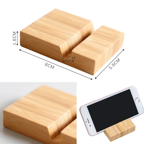 Bamboo Block Phone Stand - Bamboo Block Phone Stand - Image 1 of 1