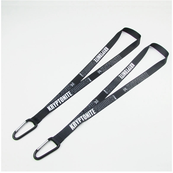 Polyester Lanyard with Carabiner - Polyester Lanyard with Carabiner - Image 0 of 1