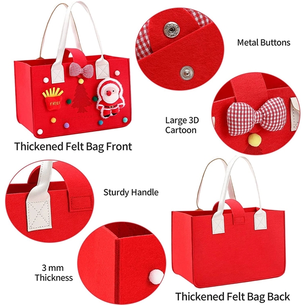 Christmas Tote Gift Bag With Handles - Christmas Tote Gift Bag With Handles - Image 3 of 4