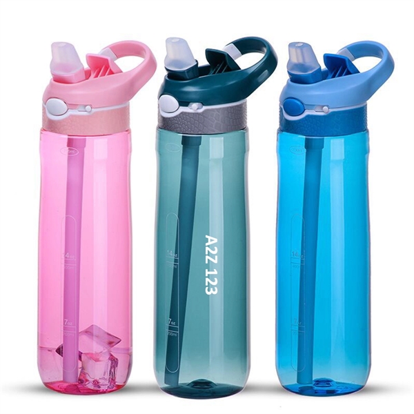 750ml Sport Water Bottles with Straw and Handle - 750ml Sport Water Bottles with Straw and Handle - Image 0 of 1