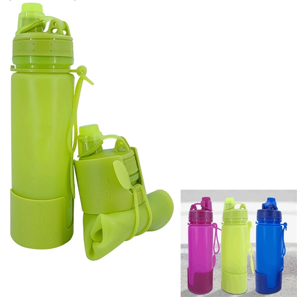 17 oz Handy Silicone Collapsible Water Bottles - 17 oz Handy Silicone Collapsible Water Bottles - Image 1 of 1