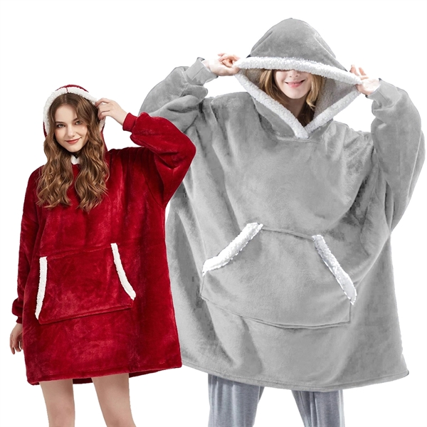 Unisex Wearable Oversized Hoodie Sweatshirt Blanket - Unisex Wearable Oversized Hoodie Sweatshirt Blanket - Image 1 of 1