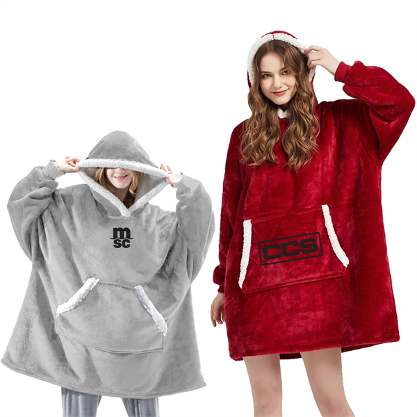 Unisex Wearable Oversized Hoodie Sweatshirt Blanket - Unisex Wearable Oversized Hoodie Sweatshirt Blanket - Image 0 of 1