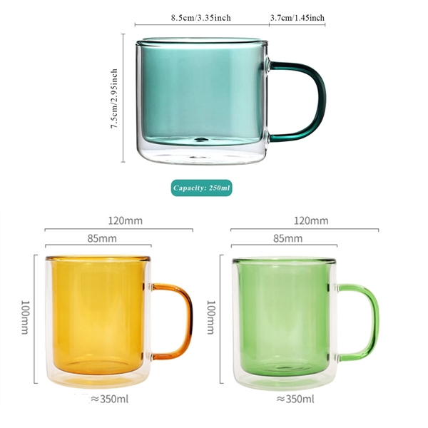 Colorful Double Walled Glass Mug - Colorful Double Walled Glass Mug - Image 5 of 5