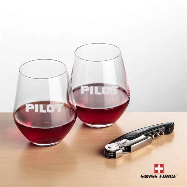 Swiss Force® Opener & Reina Stemless Wine