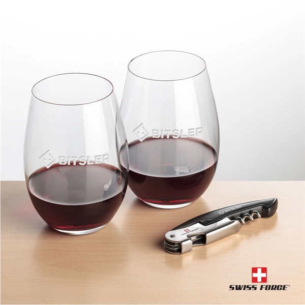 Swiss Force® Opener & Laurent Stemless Wine