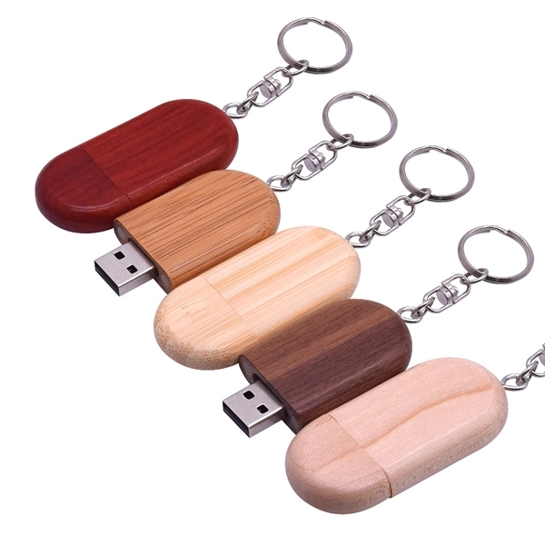 Wooden Key Chain USB Drive - Wooden Key Chain USB Drive - Image 0 of 1