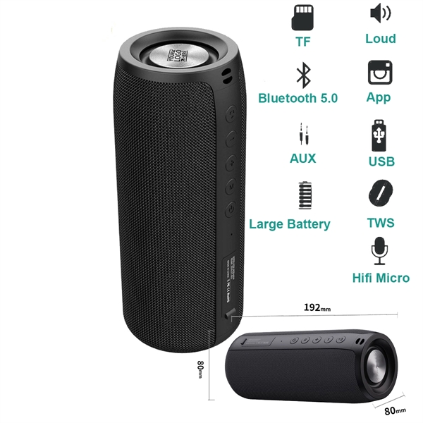 Subwoofer Waterproof Powerful Bluetooth Speaker - Subwoofer Waterproof Powerful Bluetooth Speaker - Image 0 of 5