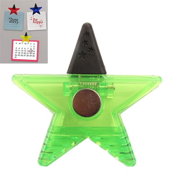 Star Shape Plastic Refrigerator Magnet Clips - Star Shape Plastic Refrigerator Magnet Clips - Image 1 of 1