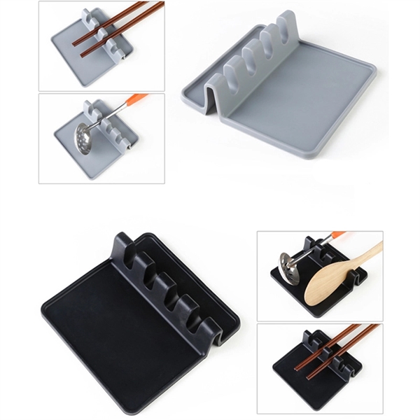 Silicone Utensil Rest with Drip Pad - Silicone Utensil Rest with Drip Pad - Image 0 of 1