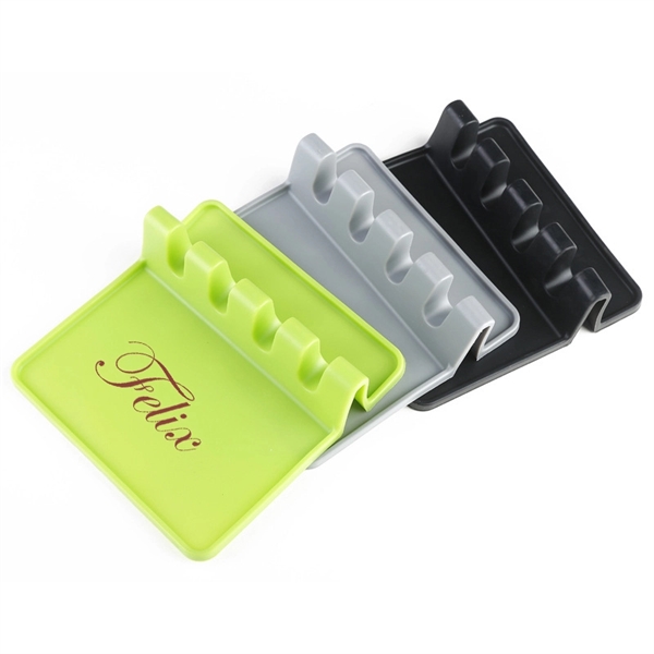 Silicone Utensil Rest with Drip Pad - Silicone Utensil Rest with Drip Pad - Image 1 of 1