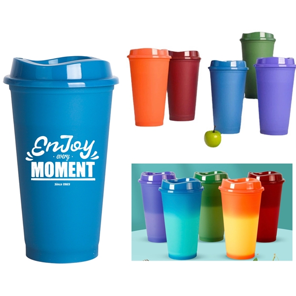 16 oz Hot Color Changing Cups With Lids - 16 oz Hot Color Changing Cups With Lids - Image 0 of 1