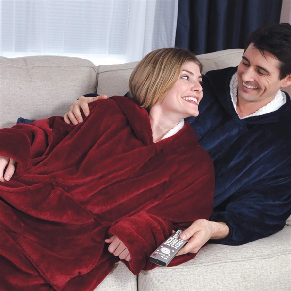 Sherpa Oversized Blanket Hoodie - Sherpa Oversized Blanket Hoodie - Image 1 of 2