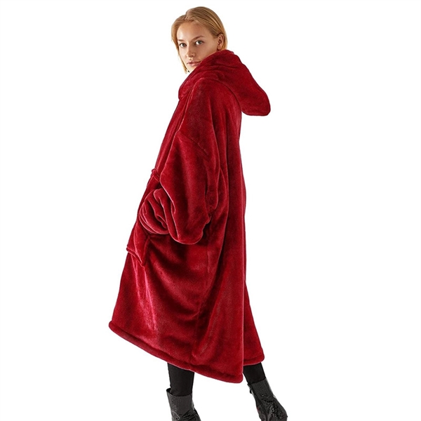 Sherpa Blanket Hoodie With Full Zip - Sherpa Blanket Hoodie With Full Zip - Image 2 of 2