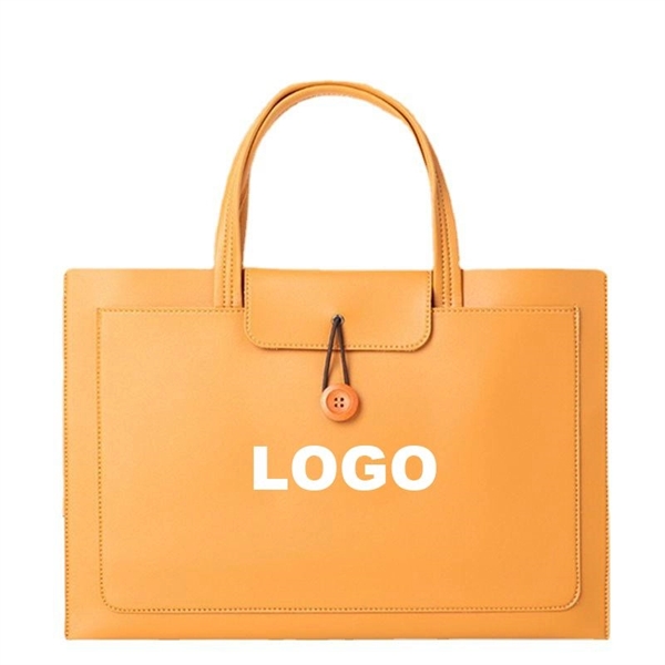 Leather Briefcase Laptop Bag - Leather Briefcase Laptop Bag - Image 0 of 2