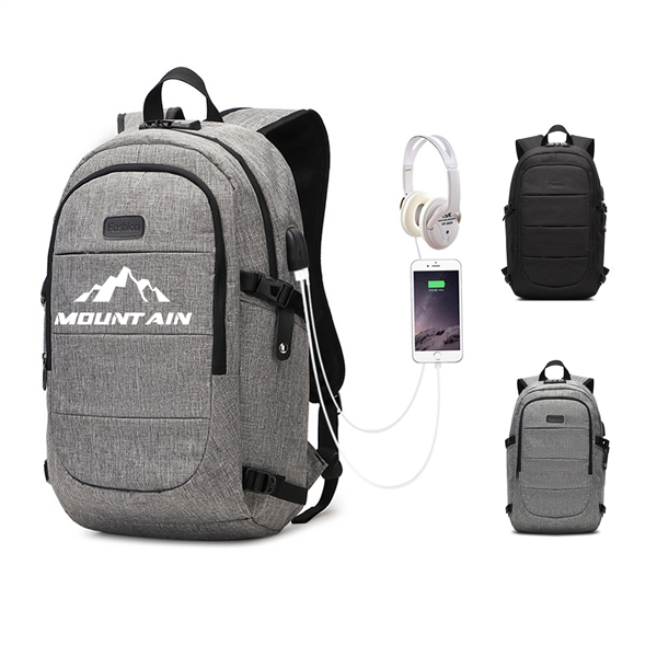 Anti Theft Laptop Backpack With Usb - Anti Theft Laptop Backpack With Usb - Image 0 of 5