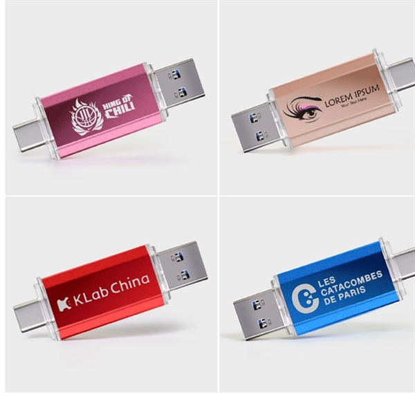 2-in-1 Type C Thumb Drive 8GB - 2-in-1 Type C Thumb Drive 8GB - Image 1 of 1