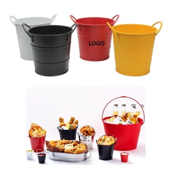 Metal Ice Bucket With Handles - Metal Ice Bucket With Handles - Image 0 of 2